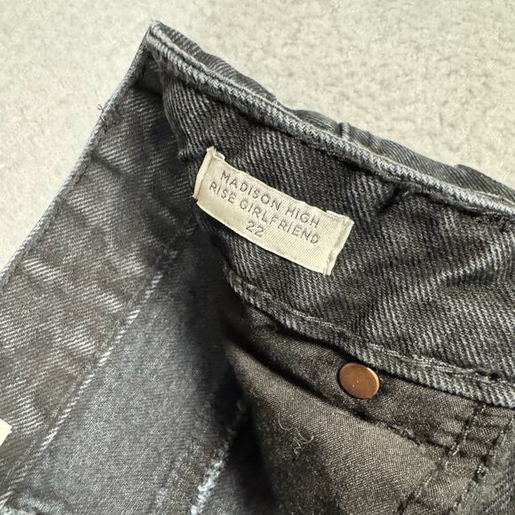 Pacsun Y2K 2000s Women's Madison High Waisted Girlfriend Jeans Black - Size 22 - Picture 10 of 12